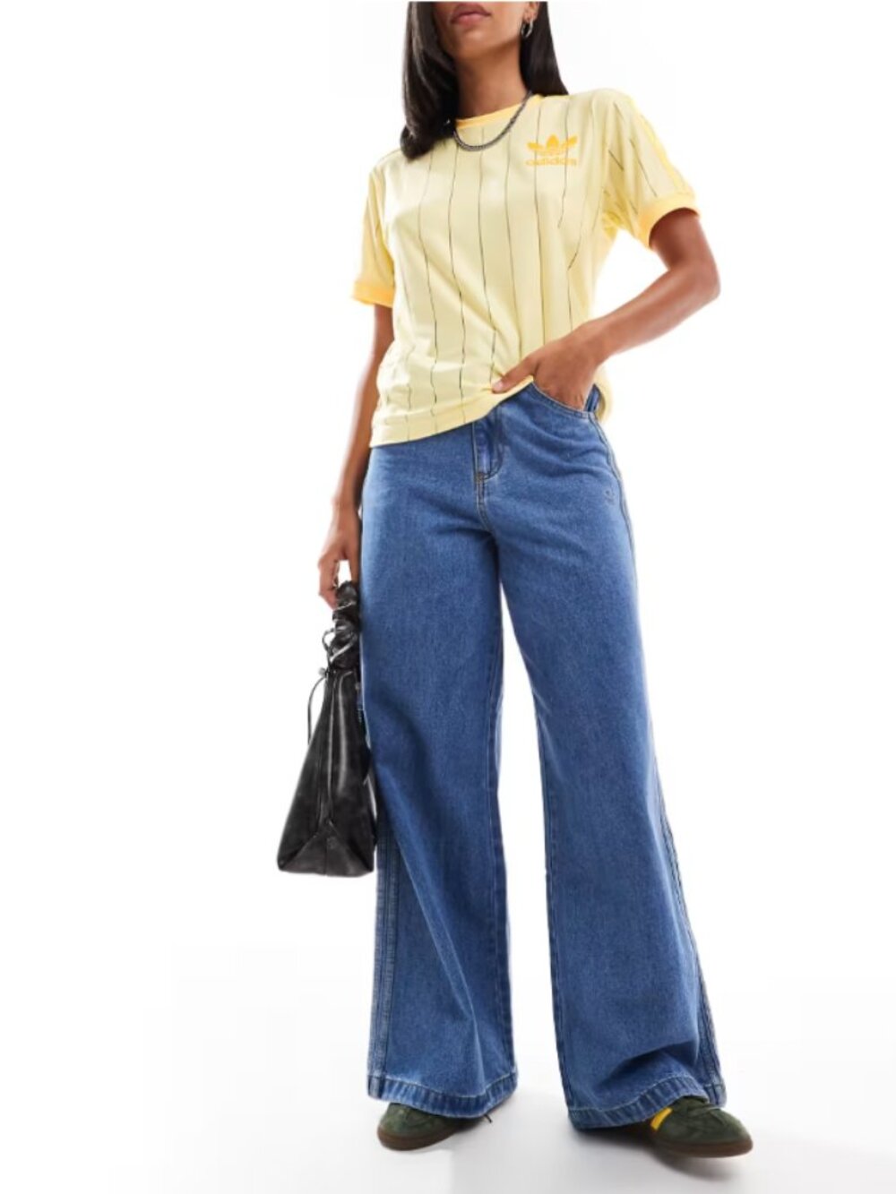 adidas Originals Premium Essentials Wide Leg Jeans - Picture 7 of 7